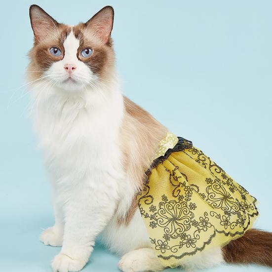 Φόρεμα για κατοικίδια Σούπερ μαλακό σχέδιο με κόμπο με φιόγκο Φωτεινό χρώμα Ευκολοφόρετο Διακοσμητικός πολυεστέρας που πλένεται στο πλυντήριο