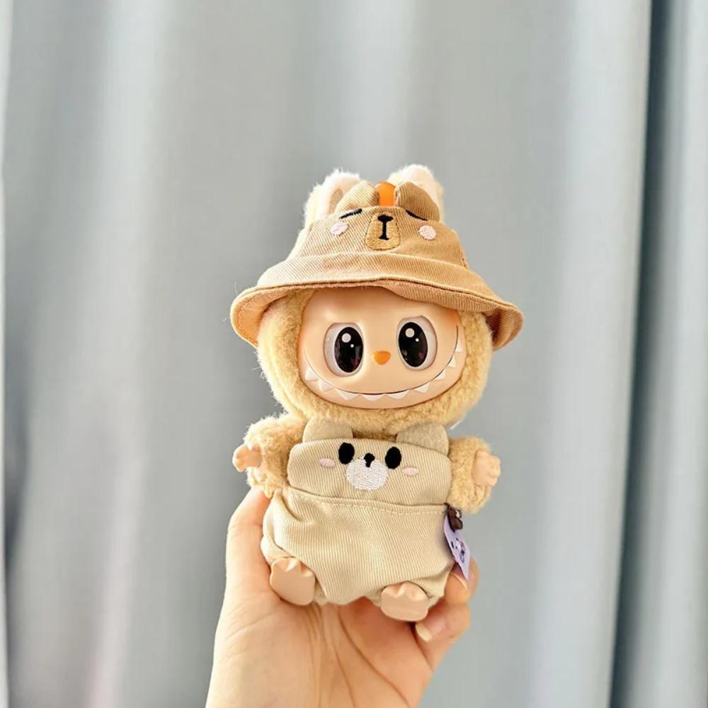 Cute Mini Plush Doll'S Bib Pants 17cm Labubu I II Idol Dolls Sitting Party Clothing Outfit Accessories For Korea Kpop Exo