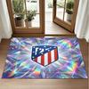 Atletico Madrid Design Crystal Velvet Rug Soft Decorative Mat for Bedroom Entrance