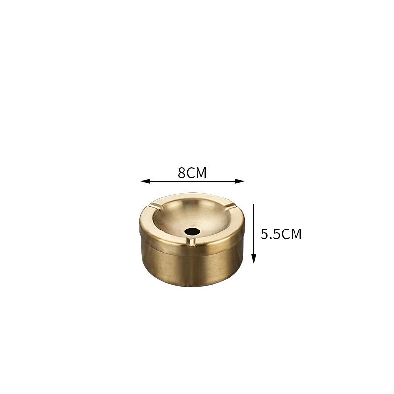 Windproof Stainless Steel Ashtray with Lid - Round Metal Cigarette Tray Smoking Accessories for Car Home Outdoor & Lighters