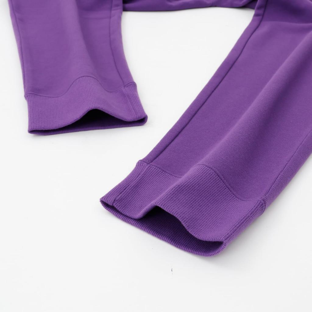 Champion Cotton USA Long Pants with Deep Purple Men's One-Point Logo, C3-W201/C3-W201Z,