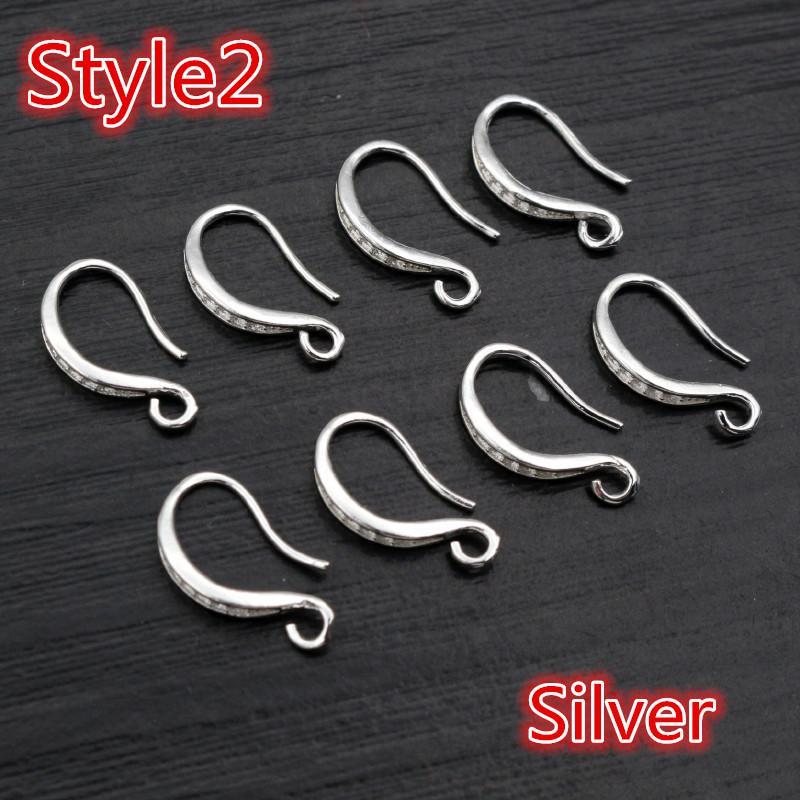 15x10mm 20pcs High Quality Silver Plated Bronze Gold Color French Earring Hooks Wire Settings Base Setting WholeSale