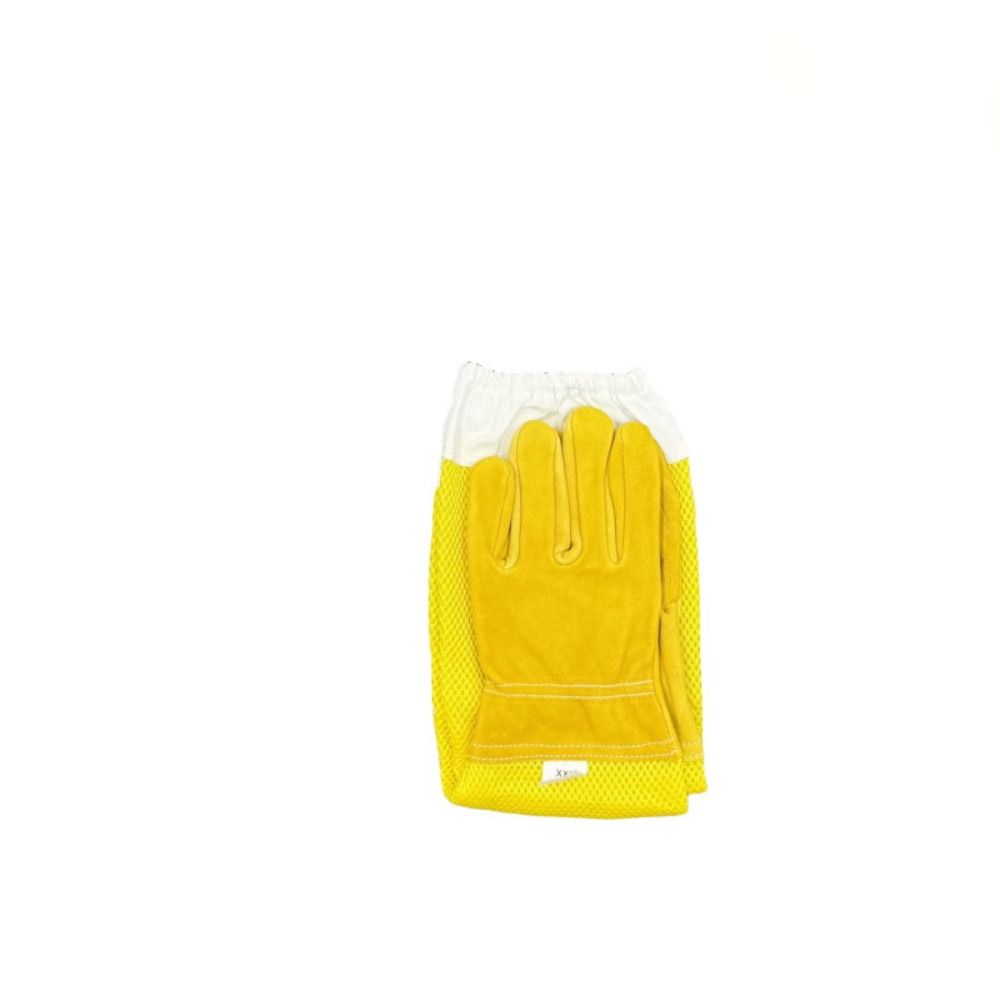 Leather Beekeeping Gloves Breathable Mesh Ventilated Gloves Long Sleeves Gloves  Professional Use