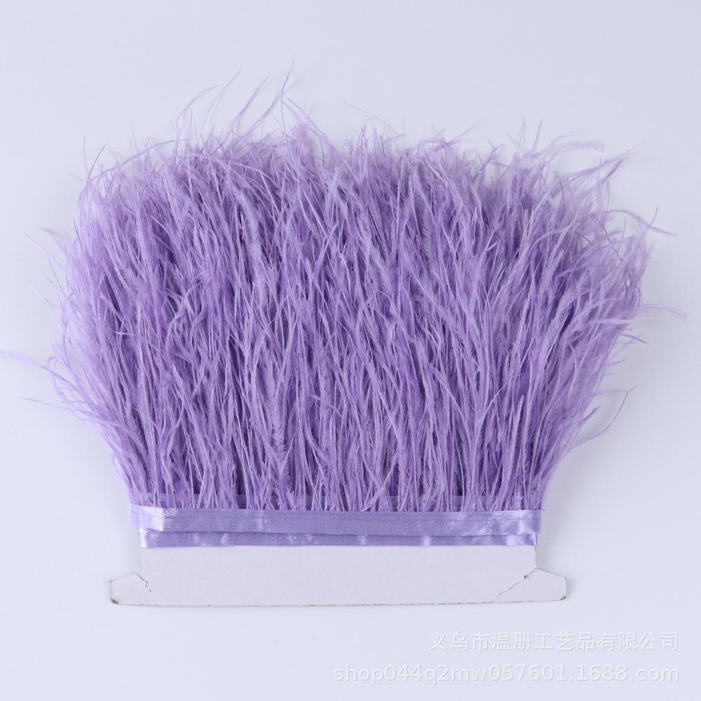 8-10Cm Ostrich Trim Khaki Feather Ribbon Fringe For Sewing High Quality Plumas Crafts Costumes Party Decoration