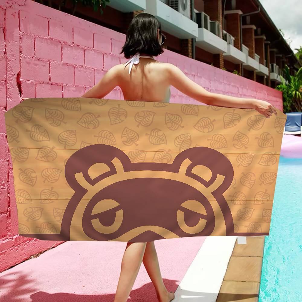 A-Animal C-Crossing Beach Towel Colorful Bath Towels For Girl Microfiber Quick Dry Custom Sand Free Beach Yoga Spa Gym Pool