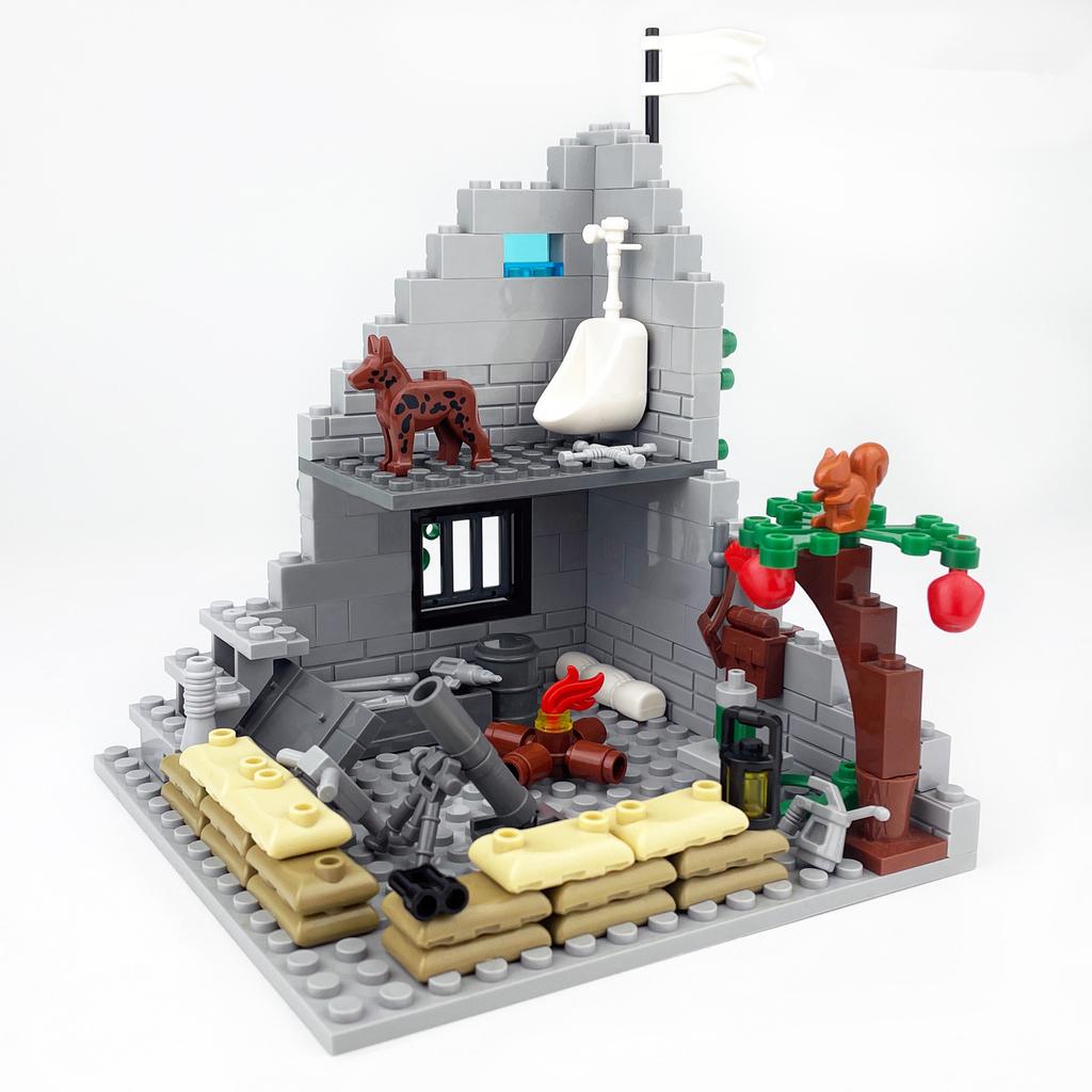 Seconda Guerra Mondiale WW2 Esercito Militari Soldati Battaglia Urbana di Berlino Rovine Scena MOC Set di Costruzione Assemblabile Blocchi Mattoncini Giocattoli Set di Gioco Bambini Bambini