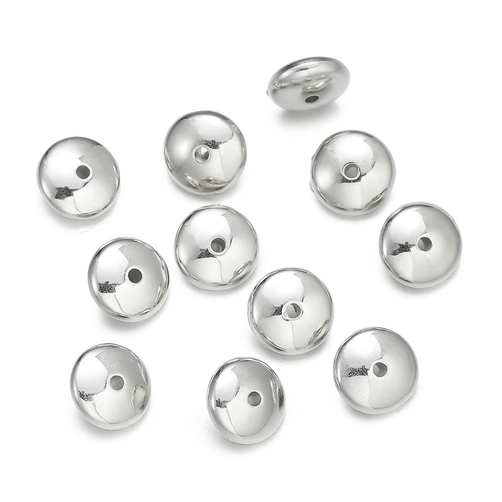 50pcs/lot CCB Spacer Beads Charms Antique Silver Color Spacer Beads Charms Pendants For DIY Bracelets Jewelry Making Accessories