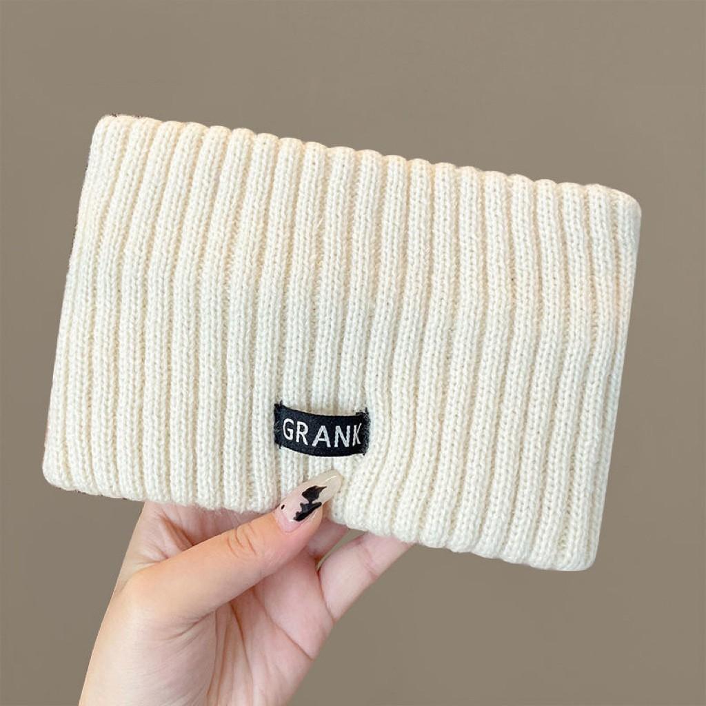 Cute bear wool hat women's winter plush warm fluffy autumn and winter big head circumference knitted hat