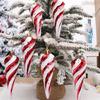 Portable Candy Cane Christmas Decors Elegant Spirals Candy Christmas Tree Hanging Ornament Home Decoration