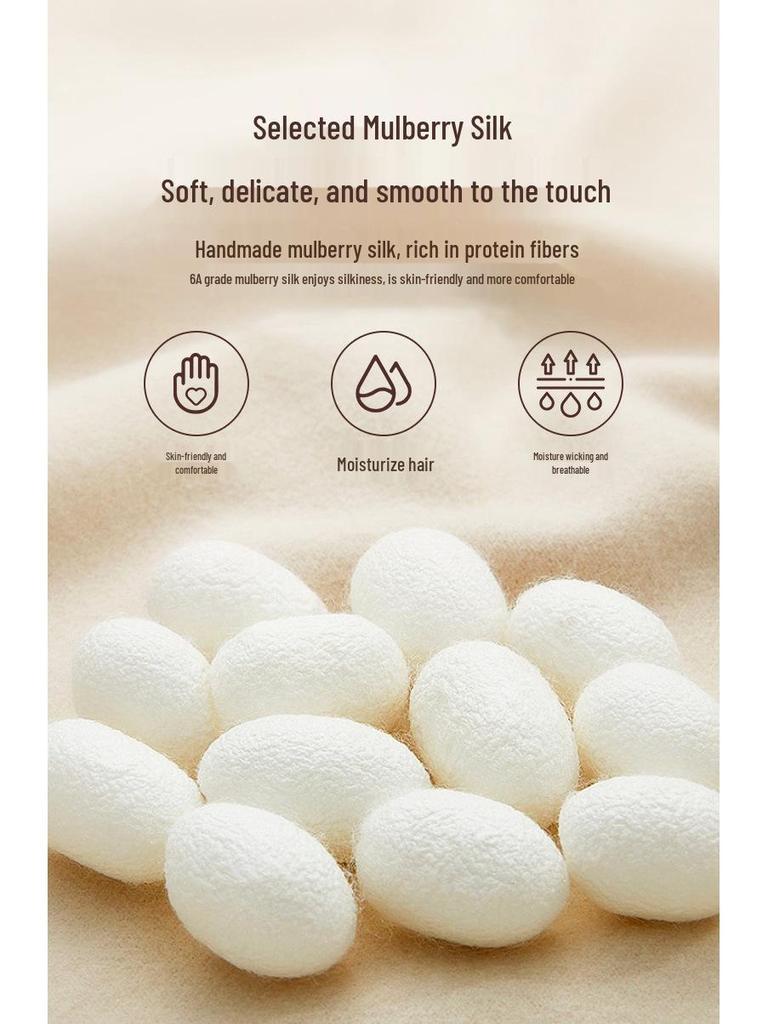 Yama %100 Dut İpeği Uyku ve Saç Bakım Fırfırlı Kenarlı Bone