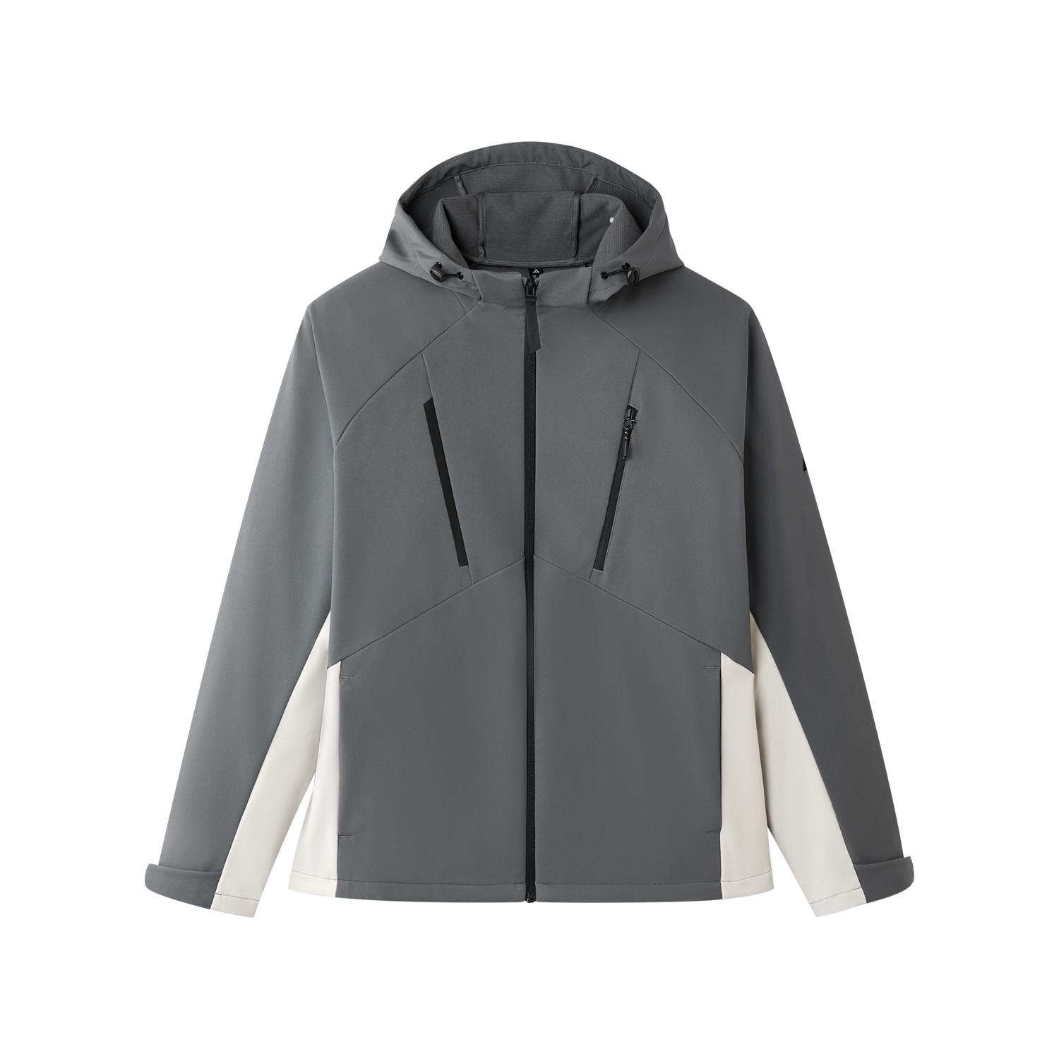 

Adidas Outdoor Sports Дышащая Ветрозащитная Теплая Повседневная Трехслойная Куртка Софтшелл с Капюшоном Унисекс Куртка Серая KG8968 3XL