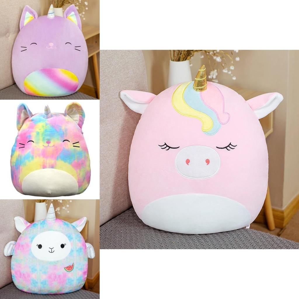 Adorable Squishmallows Stuffed Toy Doll Plush Unicorn Dinosaur Soft Pillow Cushion For Kids