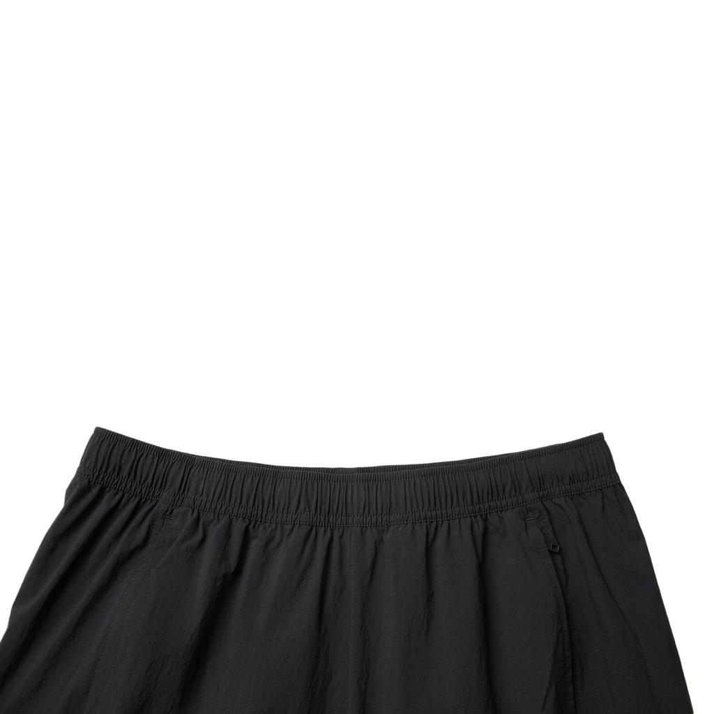 Li Ning Sports Lifestyle Series Solid Color Mid Waist Breathable Versatile Straight Leg Cargo Shorts Men Shorts Black AKSV409-4