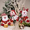 Cartoon Santa Claus Pendant Elk Merry Christmas Decoration Christmas Doll Ornament  New Year Decor