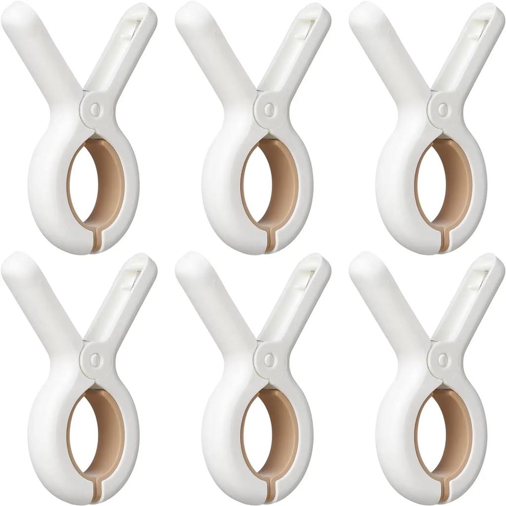 12 Pack Plastic Clothes Pins with Strong Anti-Rust Springs,Heavy Duty Beach Towel Clips,Laundry Clothespins To Keep Your Towel