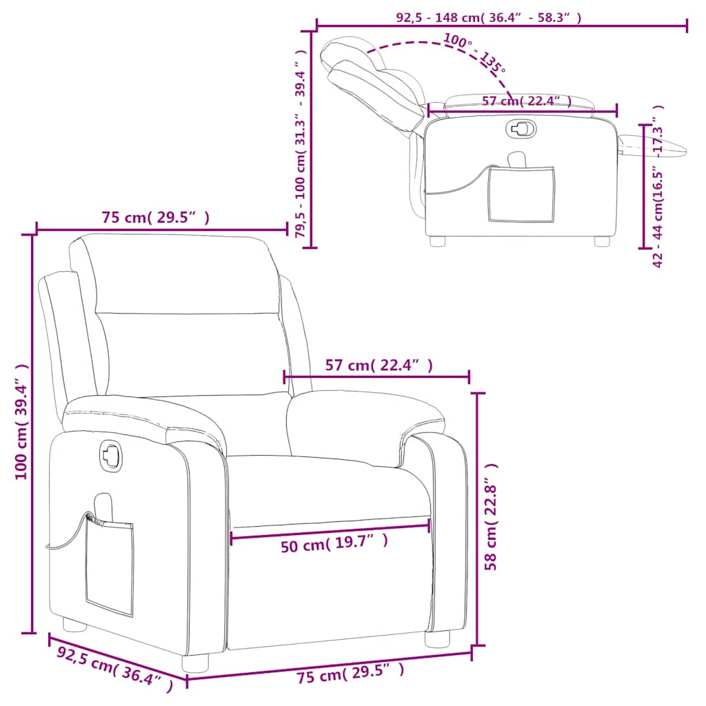 Massage Chair Dark Green Velvet