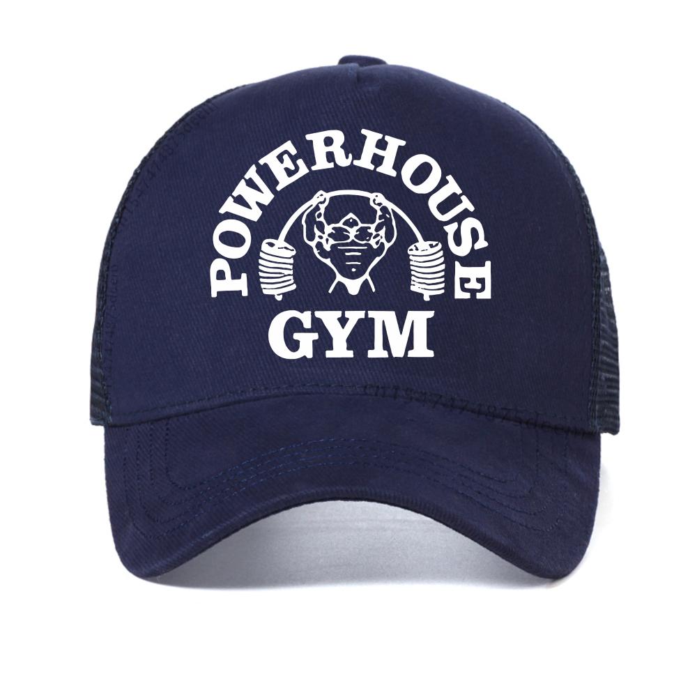 Powerhouse Gym Grafik-Baseballkappe Unisex Damen Sommer Harajuku Freizeitkappen Fitness Vintage Sportmütze Atmungsaktive Netz-Sonnenhüte