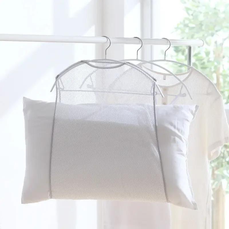 1/2 PCS Hanging Pillow Drying Rack Outdoor Windproof Pillow Drying Net Multifunctional Large Capacity Dryer Bags Organizer