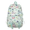Shark Cartoon Cute Swimming Circle Star Pattern Student Backpack For School Use