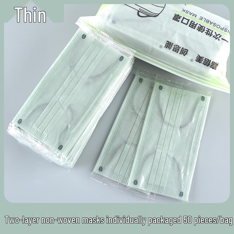 Disposable Breathable Summer Face Mask - Single and Double Layer, Black & White