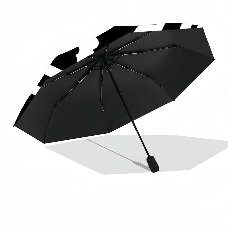 1pc Chess Pieces Automatic Open/Close Umbrella with One-Touch Button, Compact Folding Canopy, Sturdy 8-Rib Windproof Design S32