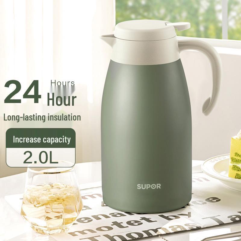 

Supor Large Capacity Stainless Steel Insulated Water Bottle for Home, Office, and Dorm Use 2000ML