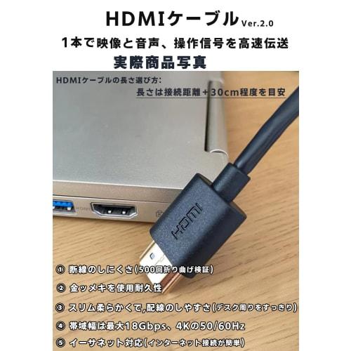 FSC HDMI Cable Slim Cable HDMI2.0 Standard High Speed Ethernet 18Gbps 4K/60p PS4/PS5 PC Monitor Compatible with Nintendo Switch Etc. (3.0m)