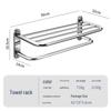 Stainless Steel Wall-Mounted Towel Rack