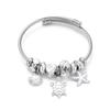 Stainless steel natural color opening adjustable bracelet women's personality simple jewelry new