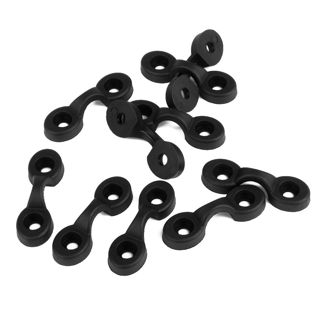 10Pcs Kayak Canoe Boats Nylon Deck Loops tie Pad Eye Buckle