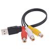 Usb Male Plug To 3 Rca Female Adapter Audio Converter Cable Usb To Rca