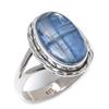 Natural Blue Kyanite Gemstone Handmade 925 Solid Silver Jewelry Ring Size 9 j9O12