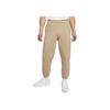 Nike Spodnie męskie w jednolitym kolorze z elastycznym logo i mankietami Khaki DA0330-247