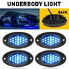 Blue 4PCS LED Rock Lights For JEEP Offroad Car Truck ATV Boat Underbody Light EA