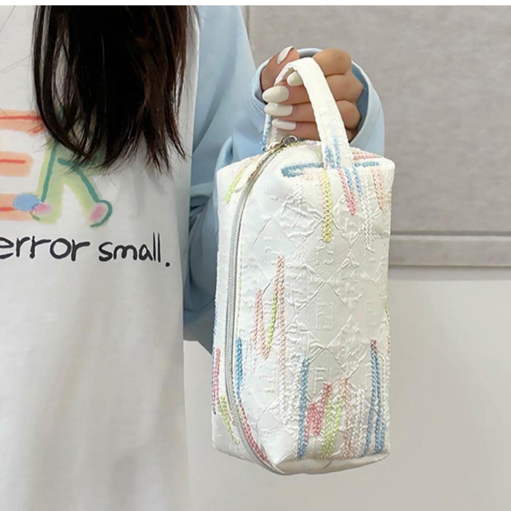Colorful Cosmetic Pouch Pencil Case Multipurpose Student Bag