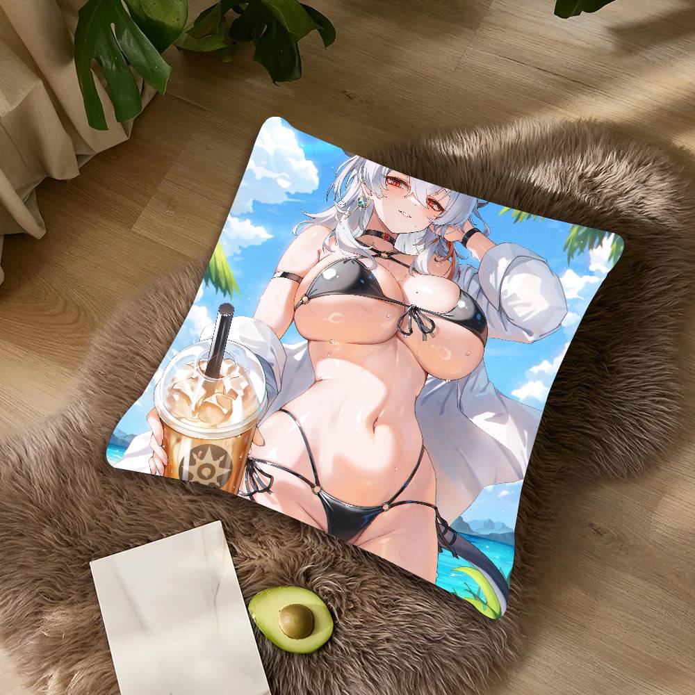Pretty Hot Girl Zani Wuthering Waves Pillow Case Cushion Cover Throw Pillow Covers For Couch Camping Pillow Cover Decorations
