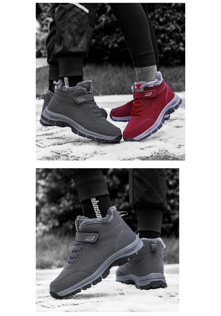 Winter Velvet High-Top Cotton Boots - Men's & Women's Outdoor Casual Walking Shoes, Large Sizes Available