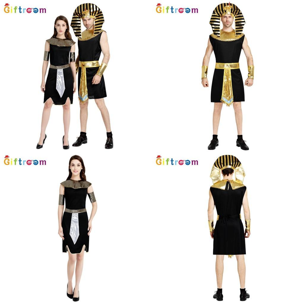 Couples Egyptian Chic Costume Set Featuring Majestic Pharaoh And Queen For Event Any