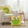 INS Cute Animals Cushion Cover Natural Linen Organic Fabric DoubleSided Printing Couch Pillow Covers Home Decor