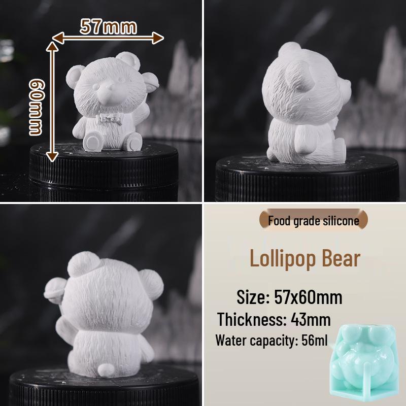 Teddy Bear Silicone Mold for DIY Crafts and Incense Stones