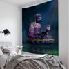 VIKAMA Meditation Tapestry Buddha and Lotus Mandala Sacred Geometric Pattern Meditation Corner and Spiritual Home Decor