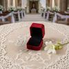 Velvet Ring Box, Small Portable Jewelry Gift Box, with Soft Lining Anti-Scratch Design, Ring Case for Wedding, Engagement, Proposal