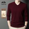 Men's V-Neck 100% Wool Sweater