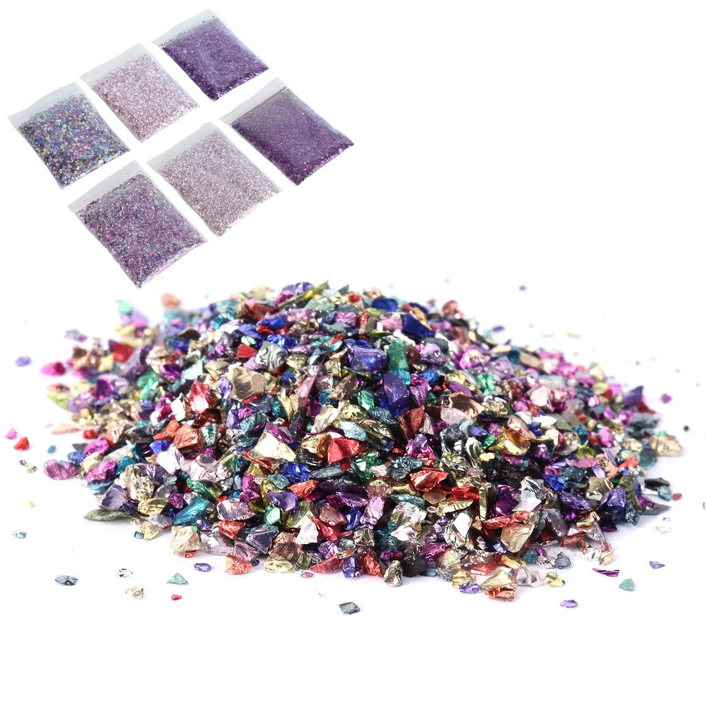 Drcené sklo Svítící DIY Nepravidelné skleněné třísky Výplň Třpytky Řemeslná pryskyřice Dekorace