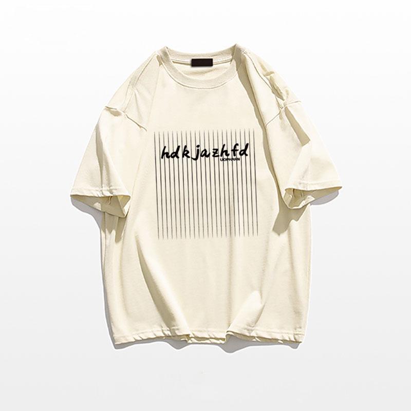 2025 New Women's American Style Loose Cotton Heavyweight Short-Sleeve T-Shirt