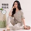 Class A antibacterial women's new modal pajamas with chest pads summer short-sleeved trousers loose casual thin loungewear
