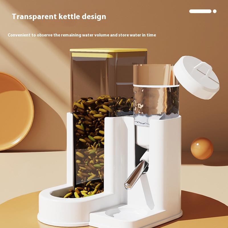 Large Capacity 2In1 Hamster Feeder And Waterer Leakproof Automatic Feeder Water Dispenser Leak Proof Food Small Pet Supplies