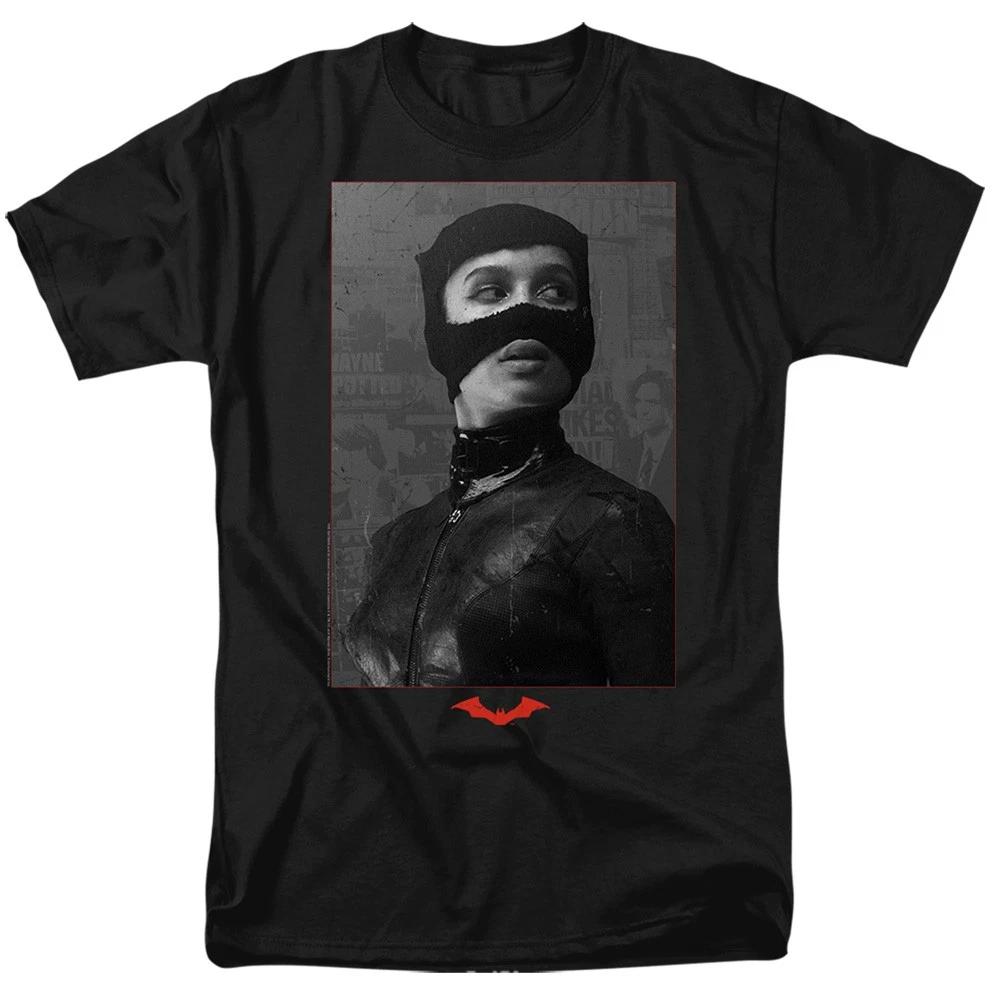 DC Comics - The Batman - Catwoman Worn Portrait - Adult Unisex T-Shirt - Black S