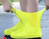 1 Pair Latex Water Proof Shoe Covers Lip-resistant Rubber Rain Boot Rain Gear Overshoes Black Accessories for Outdoor Rainy Day