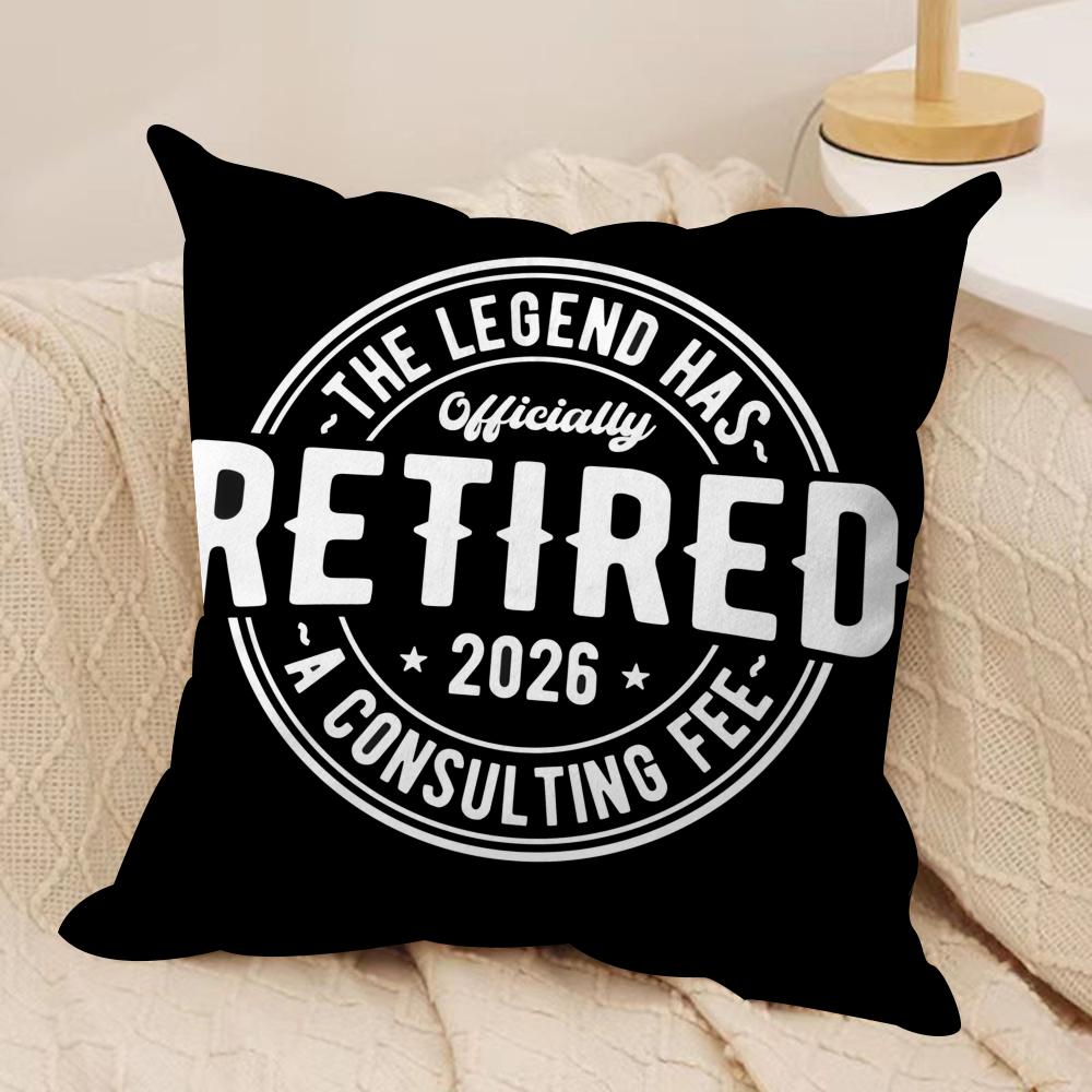 Retired Gift Cushion Cover Short Plush Double-Sided Print Square Throw Pillow Covers Sofa Home Cushion Decor